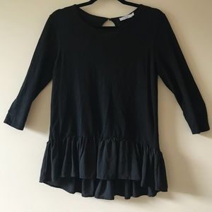 Anthropologie Black Knit Top